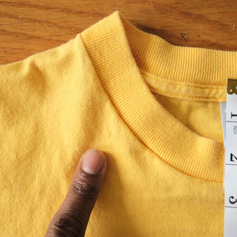 Carhartt Pocket T-Shirt Mens Yellow Short Sleeve Workwear Skater Large K87 - Picture 5 of 8